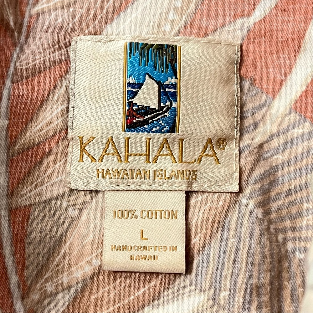 Kahala Hawaiian Islands Reverse Motif Pastel & Bold 100% Cotton Shirt - Picture 2 of 14